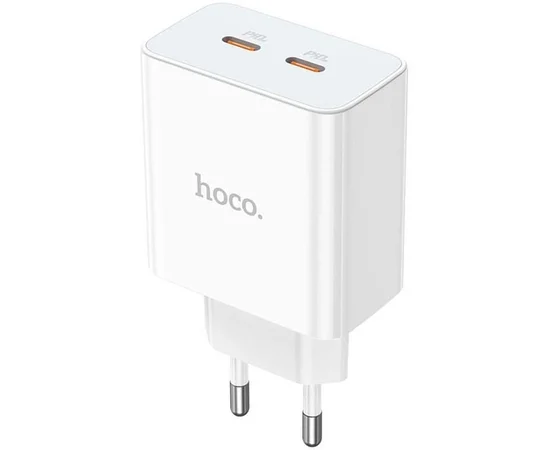 СЗУ Hoco C108A PD 35W (2 Type-C) White