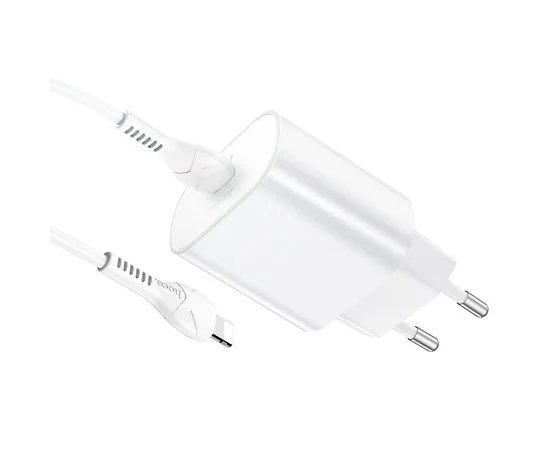 СЗУ Hoco N22 Jetta PD25W + Type-C to Lightning Белый