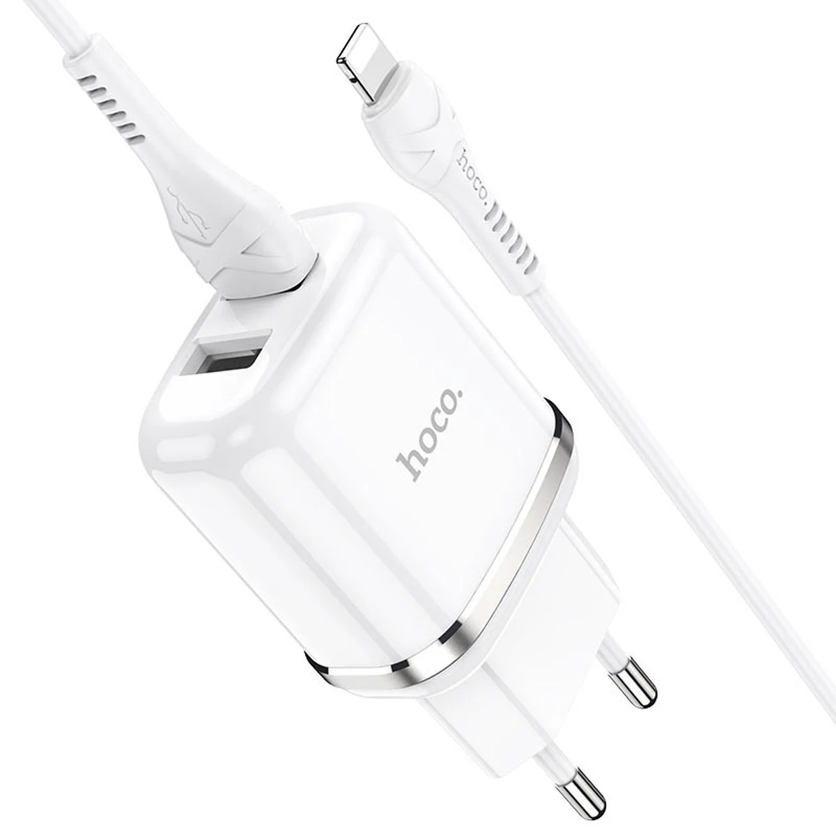 СЗУ Hoco N4 (2USB/2.4A) + Lightning Белый