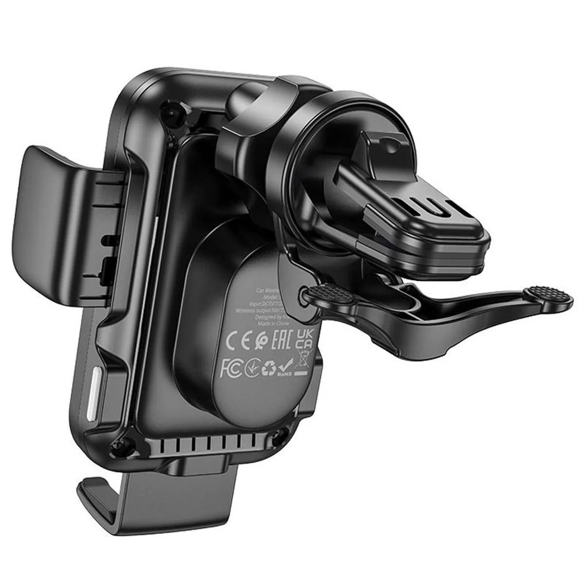 Автодержатель с БЗУ Hoco HW10 Jenny three-axis linkage (air outlet) Black