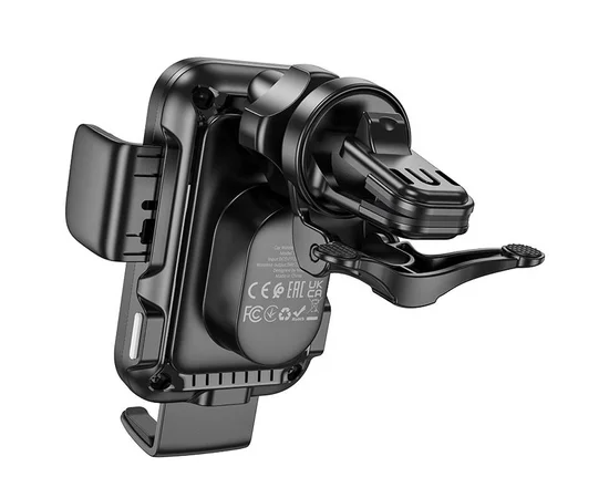 Автодержатель с БЗУ Hoco HW10 Jenny three-axis linkage (air outlet) Black