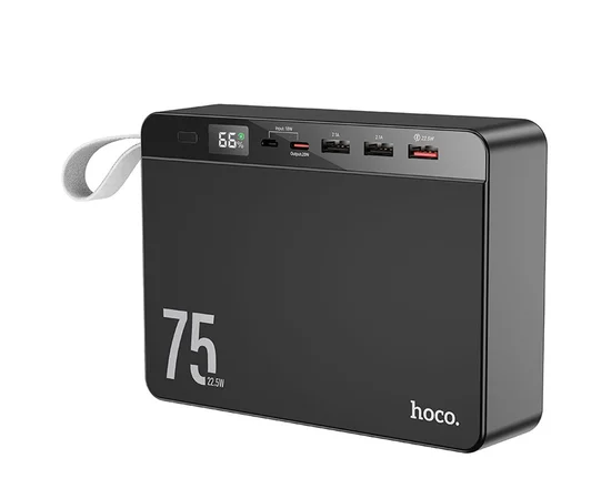 Портативное зарядное устройство Power Bank Hoco J94 Overlord 22.5W 75000 mAh Черный