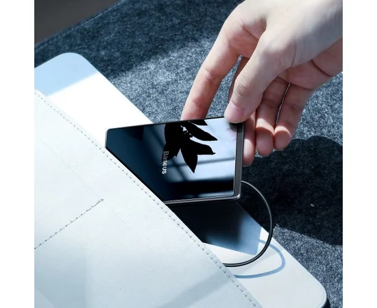 Беспроводное зарядное устройство Baseus Card Ultra-Thin 15W (with USB cable 1m) Черный