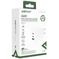 СЗУ Acefast A41 PD65W GaN (2*USB-C+USB-A) White