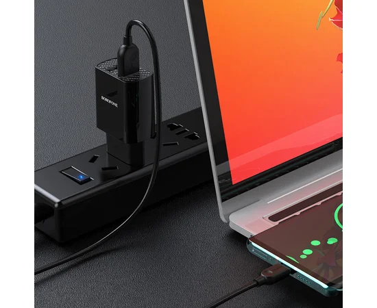 СЗУ Borofone BA53A Powerway (2USB/2.1A) + MicroUSB Черный
