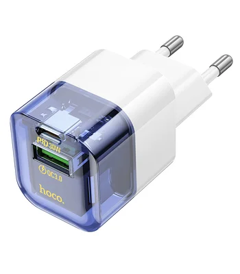 СЗУ Hoco C131A Platium PD30W+QC3.0 Transparent blue