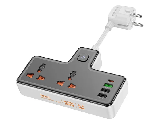 СЗУ Hoco AC12A Reise (PD30W/1C3A) +Socket Black