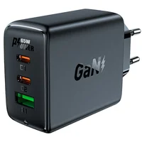 СЗУ Acefast A41 PD65W GaN (2*USB-C+USB-A) Black