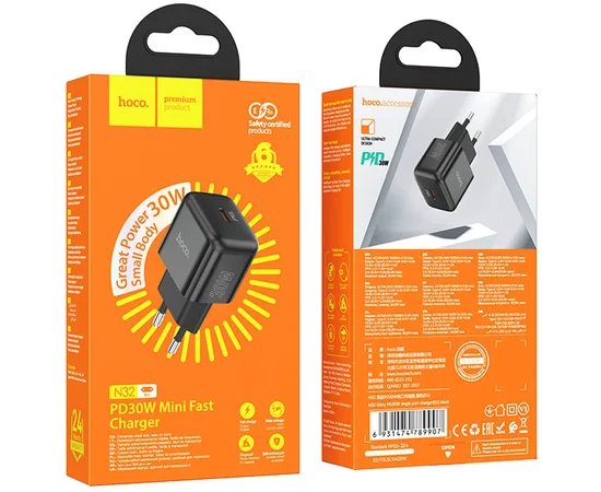 СЗУ Hoco N32 Glory PD30W Black