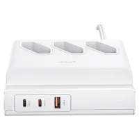 СЗУ Usams US-CC160 P1 65W Super Si Fast Charging USB Extension Socket White