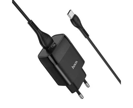 СЗУ Hoco C72Q QC3.0 (1USB/2A) + Type-C Черный