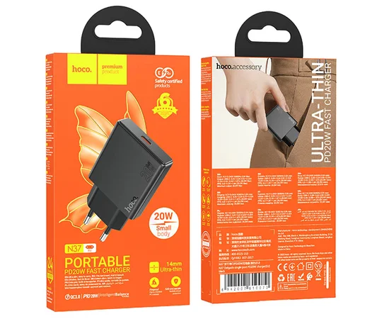 СЗУ Hoco N37 Delgado PD20W Black