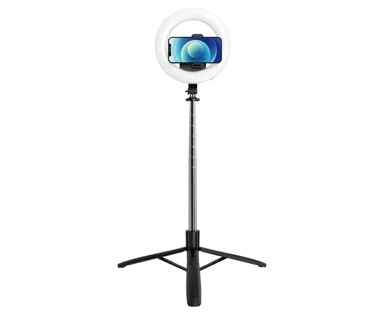 Монопод с кольцевой LED лампой Usams US-ZB241 Portable LED Ring Light With Tripod (Max 1.68m) Black