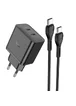 СЗУ Hoco N35 Streamer PD45W (2C) + Type-C to Type-C Black