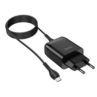 СЗУ Hoco C72A (1USB/2.1A) + MicroUSB Черный