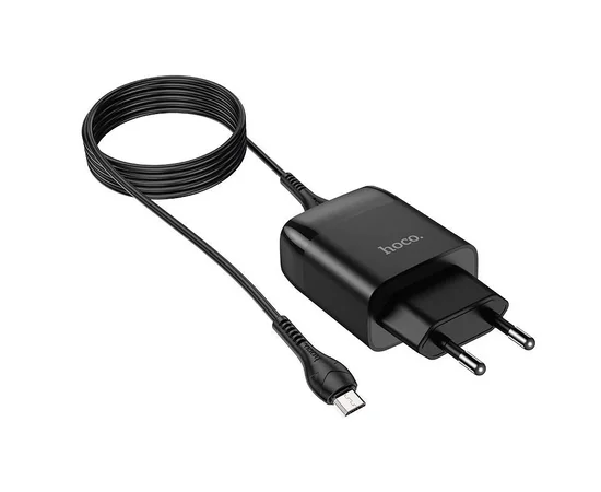 СЗУ Hoco C72A (1USB/2.1A) + MicroUSB Черный