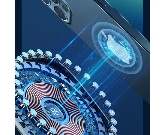 БЗУ Usams US-CD153 Ultra-thin Magnetic With Cable Белый