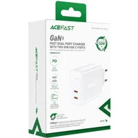 СЗУ Acefast A29 PD50W GaN (USB-C+USB-C) dual port White