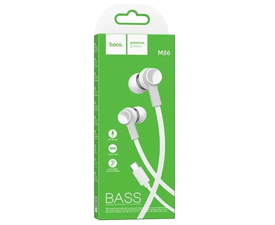 Стерео Наушники Hoco M86 Type-C White
