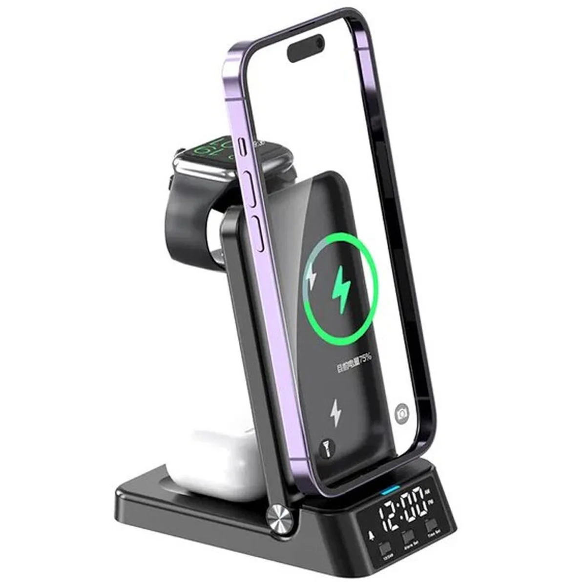 БЗУ + часы А60 4in1 25W Black