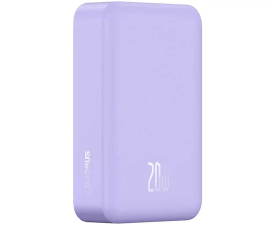 Портативное зарядное устройство Power Bank Baseus Magnetic Mini OS 20W c БЗУ 10000 mAh (PPCX110105) Purple