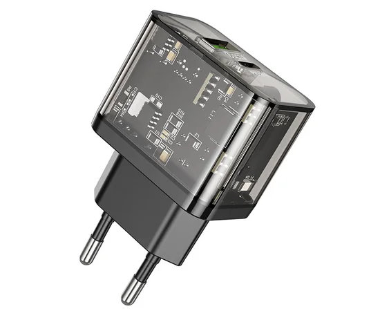 СЗУ Hoco N34 Dazzling PD20W+QC3.0 Transparent black