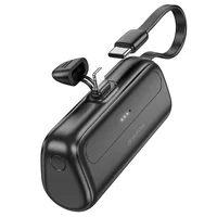 Портативное зарядное устройство Power Bank BOROFONE BJ41 Pocket with cable 5000 mAh Black