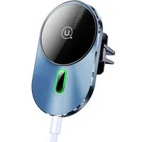 Автодержатель с БЗУ Usams US-CD170 15W Air Vent Grey