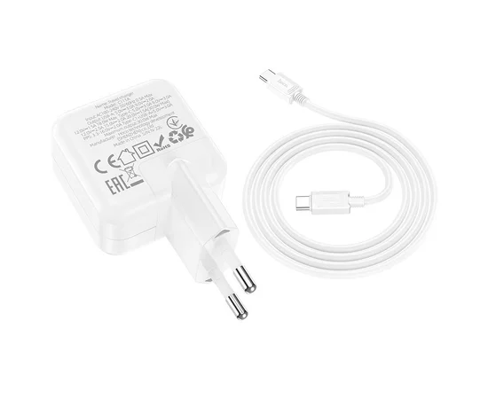 СЗУ Hoco C111A PD 30W+QC3.0 Type-C to Type-C White