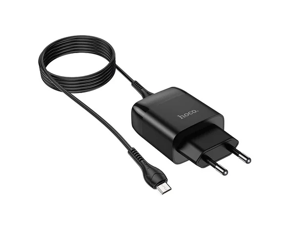 СЗУ Hoco C72Q QC3.0 (1USB/2A) + MicroUSB Черный