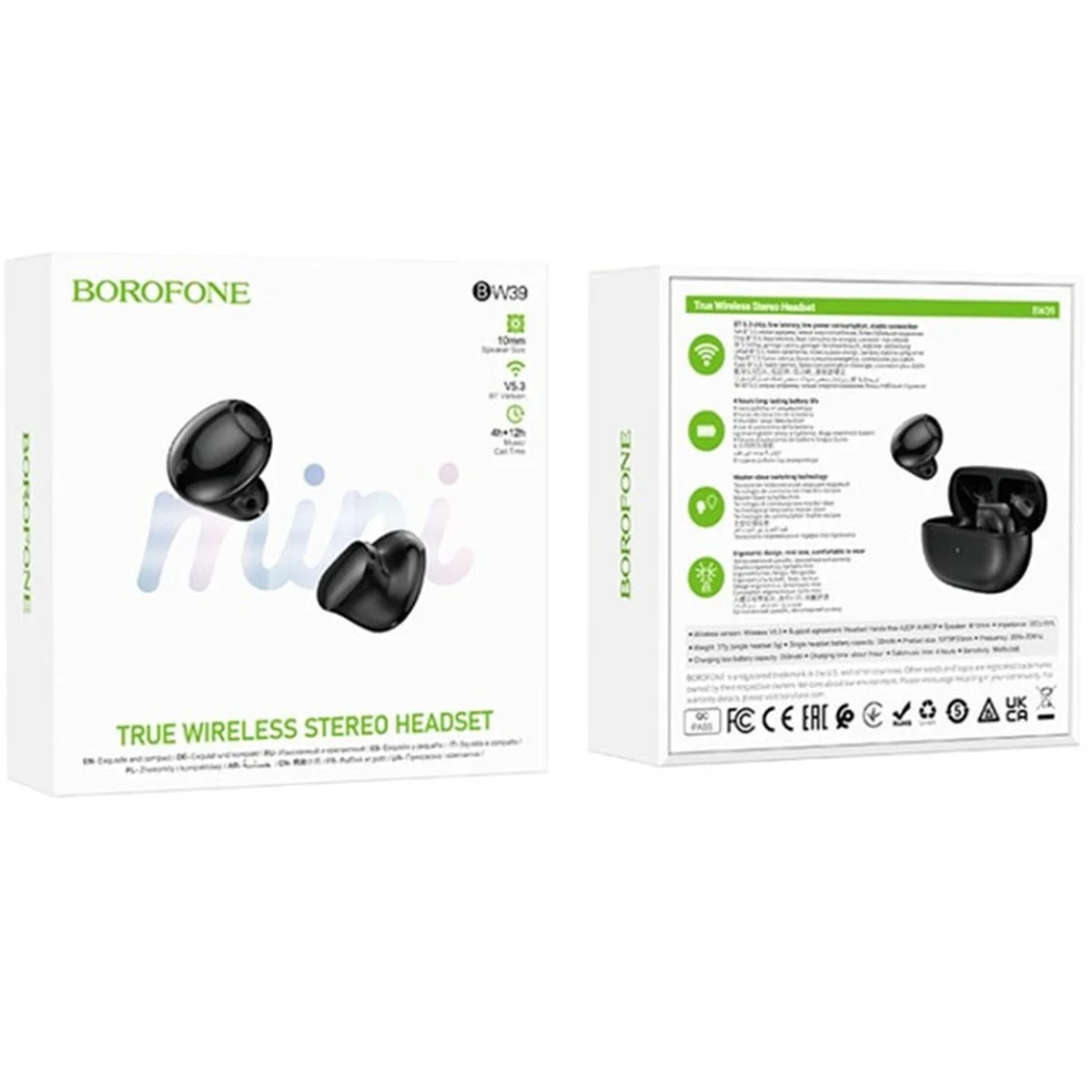 Бездротові TWS навушники BOROFONE BW39 Black