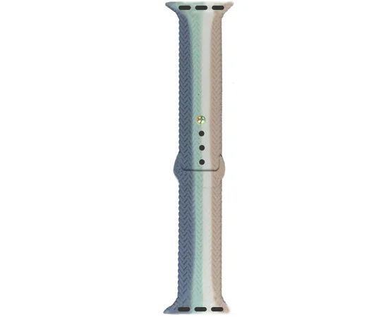 Силиконовый ремешок Braided для Apple watch 38mm / 40mm Белый / Зеленый