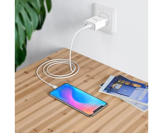 СЗУ HOCO C81A (1USB/2.1A) + MicroUSB Белый