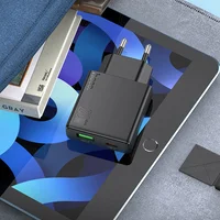 СЗУ Hoco N38 Delgado PD20W+QC3.0 + Type-C to Lightning Black