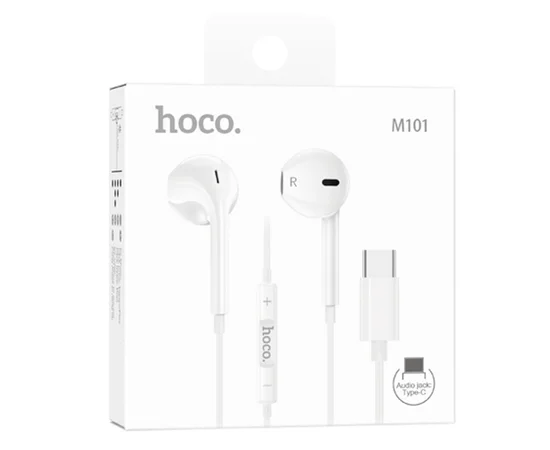 Стерео наушники Hoco M101 Type-C White