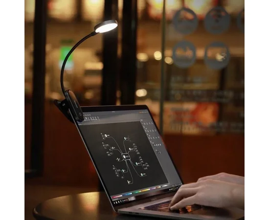 Лампа Baseus Comfort Reading Mini Clip Lamp (DGRAD-0) Dark Gray