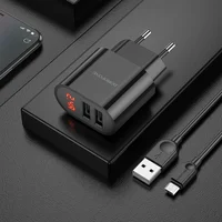 СЗУ Borofone BA63A Richy + MicroUSB Черный