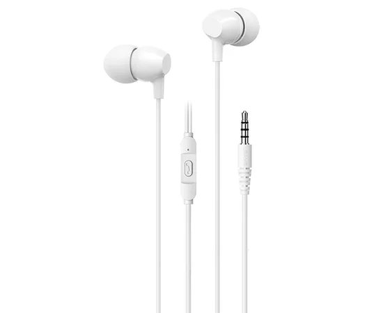 Наушники Usams US-SJ594 EP-47 с микрофоном (3.5mm/1.2m) White