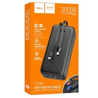 Портативное зарядное устройство Power Bank Hoco J118B Speed energy with cable 30 000 mAh Black