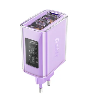 СЗУ Acefast A45 Exploration series PD65W GaN (2*USB-C+USB-A) Purple alfalfa