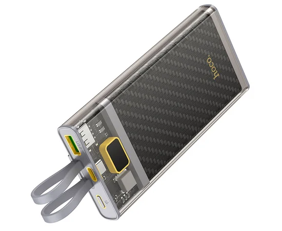 Портативное зарядное устройство Power Bank Hoco J104 Discovery Edition 22.5W with cable 10000 mAh Gray