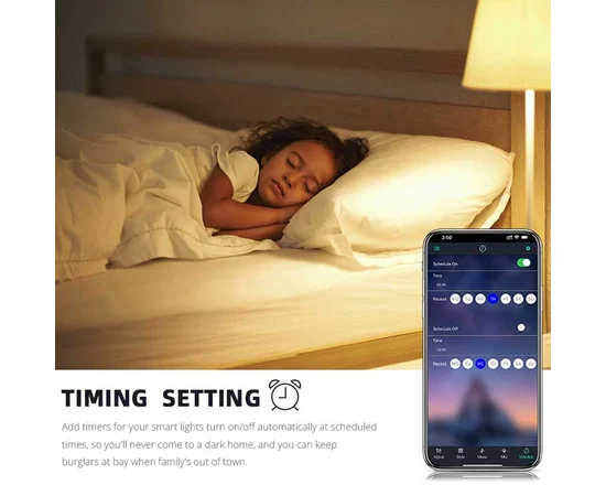 Світлодіодна RGB лампочка Smart bulb light 2pcs with Bluetooth E27 with app White