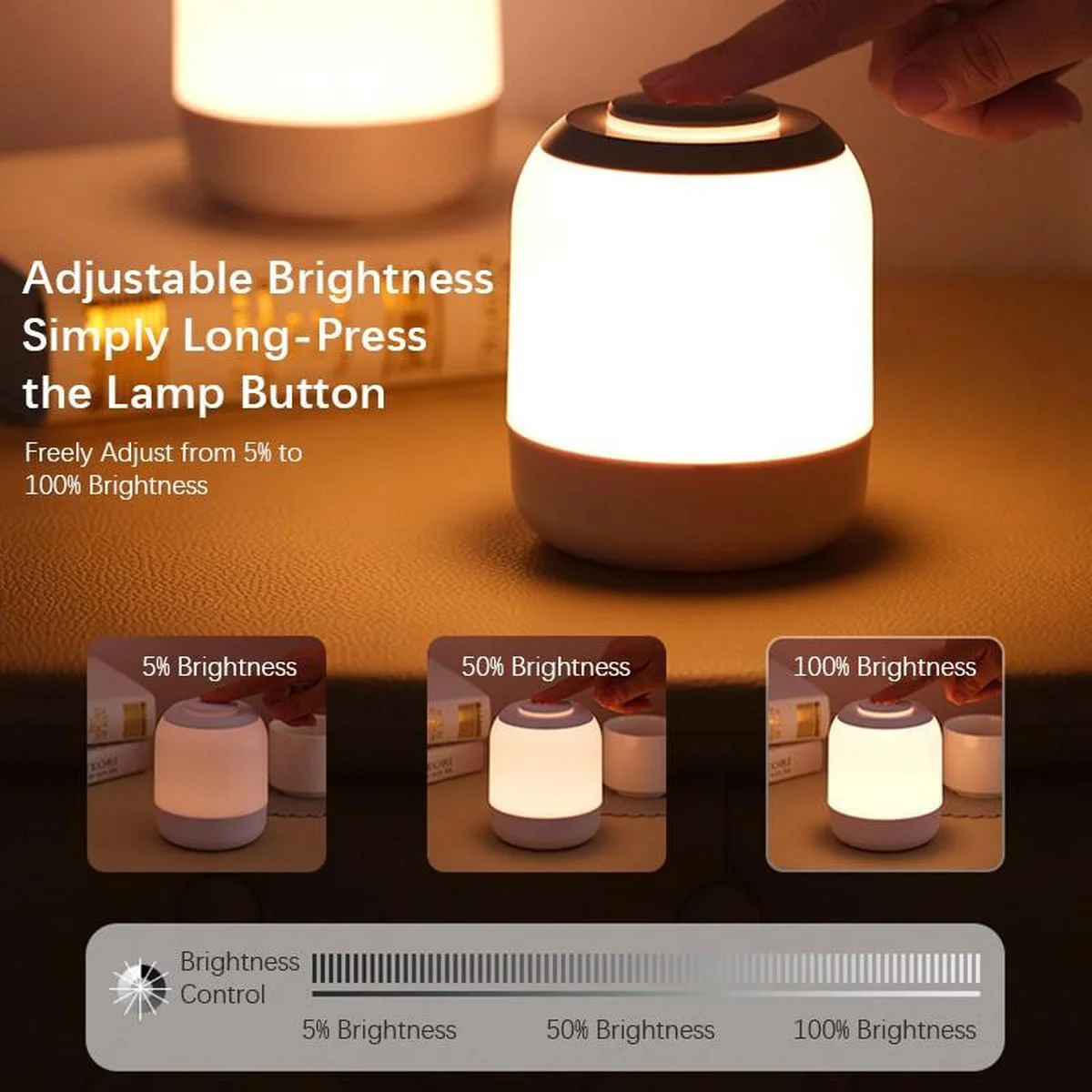 Настільний сенсорний LED світильник 3 colour light MZ-L2701 White