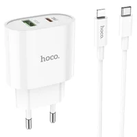 СЗУ HOCO C95A PD 20W+QC3.0 (1USB/Type-C/3A) + Type-C to Lightning White