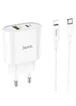 СЗУ HOCO C95A PD 20W+QC3.0 (1USB/Type-C/3A) + Type-C to Lightning White