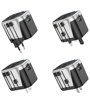 СЗУ Hoco AC5 Level 2USB+Socket Black