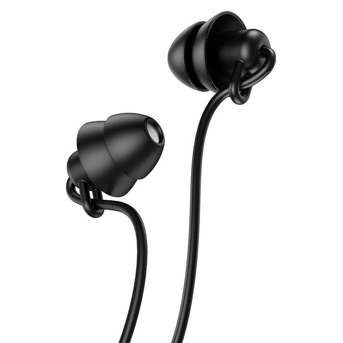 Стерео Наушники Hoco M81 Imperceptible universal sleeping earphone Black