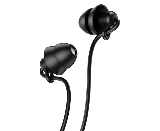 Стерео Наушники Hoco M81 Imperceptible universal sleeping earphone Black