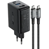 СЗУ Acefast A17 65W GaN multi-function HUB + кабель Type-C to Type-C Black
