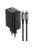 СЗУ Acefast A17 65W GaN multi-function HUB + кабель Type-C to Type-C Black